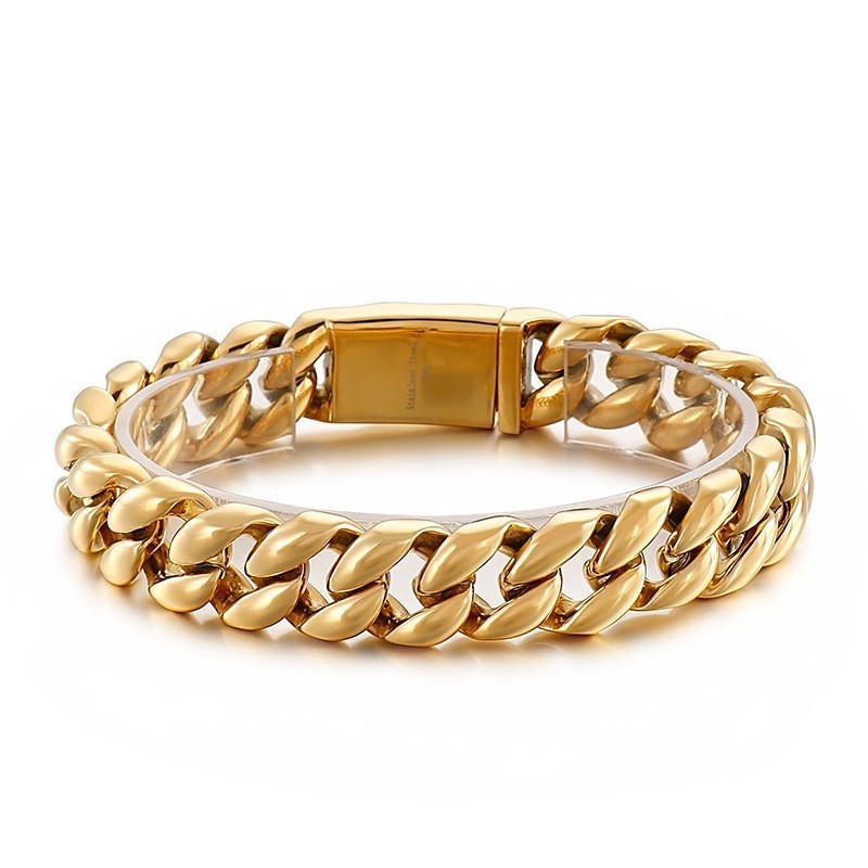 Coole Vacuümvergulde 18K Titanium Armband Voor Heren Coole Vacuümvergulde 18K Titanium Armband Voor Heren