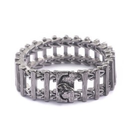 Chique Stijl Drakenkop Titanium Armband Voor Heren