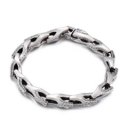 Slangenbot Titanium Armband Voor Heren