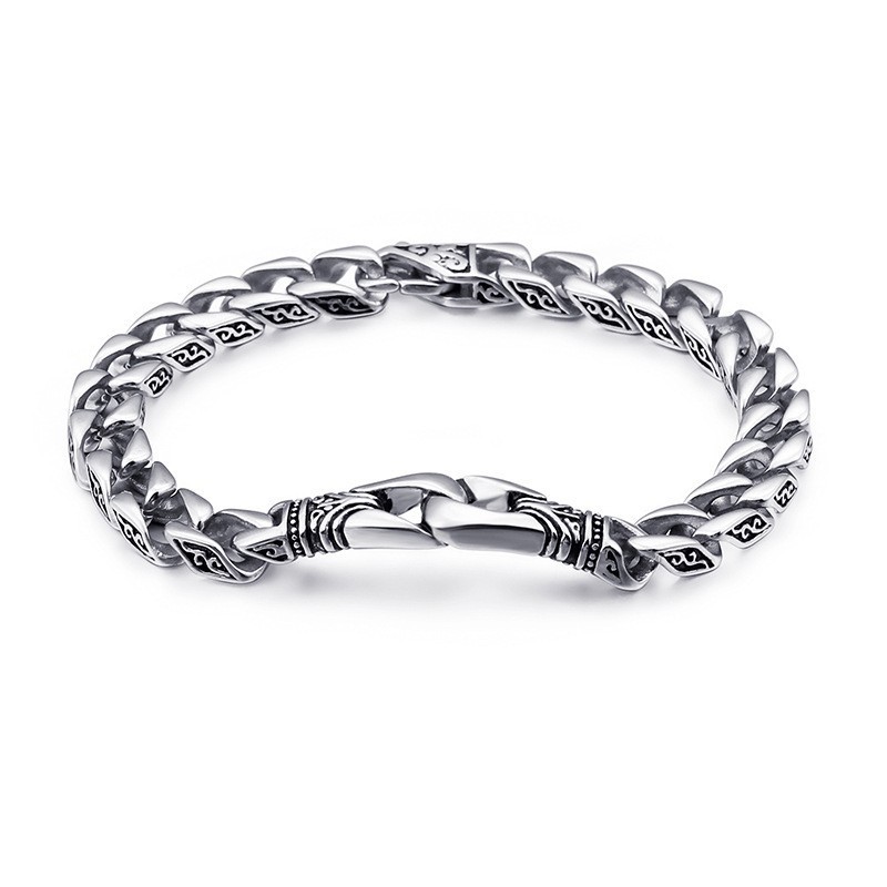 Mode Hand-Held Bloemen Titanium Armband Voor Heren Mode Hand-Held Bloemen Titanium Armband Voor Heren