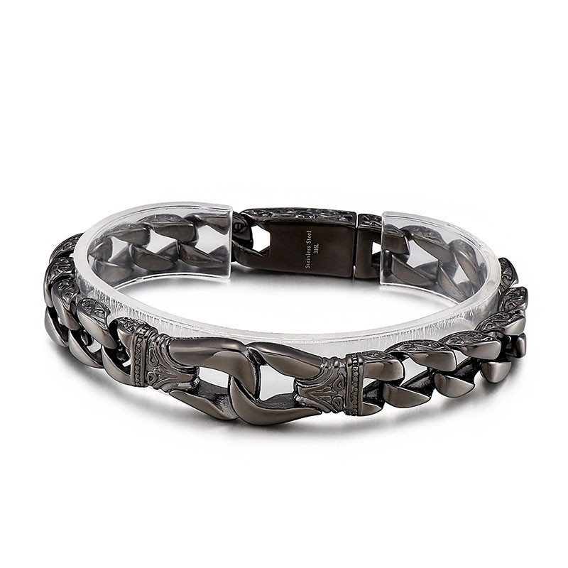 Coole Street Chic Hand Puller Lace Titanium Heren Klik Armband