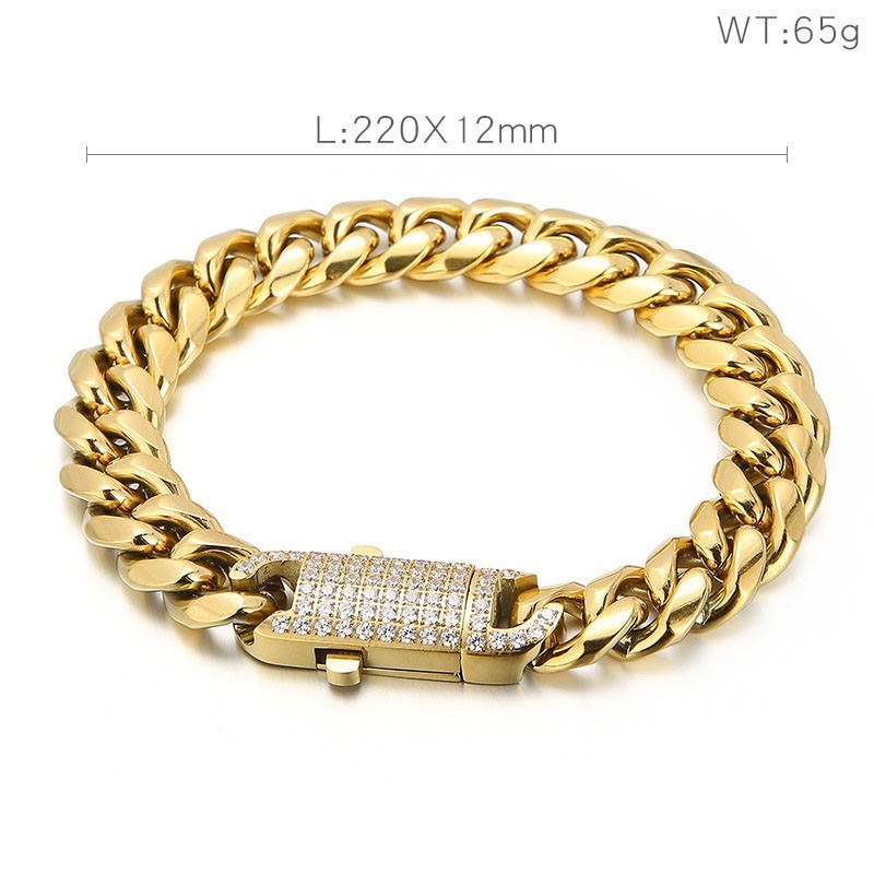 Hiphop-Stijl Titanium Armband Met Studs Voor Heren Hiphop-Stijl Titanium Armband Met Studs Voor Heren