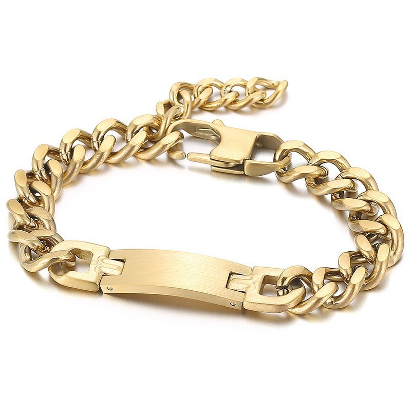 Mode Gebogen Merk Met Staartketting Titanium Armband Voor Heren Mode Gebogen Merk Met Staartketting Titanium Armband Voor Heren