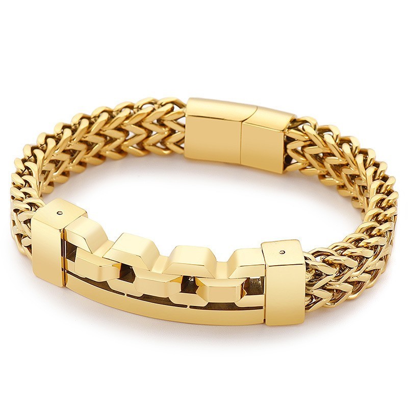 Mode Vierkante Holle Titanium Armband Voor Heren Mode Vierkante Holle Titanium Armband Voor Heren
