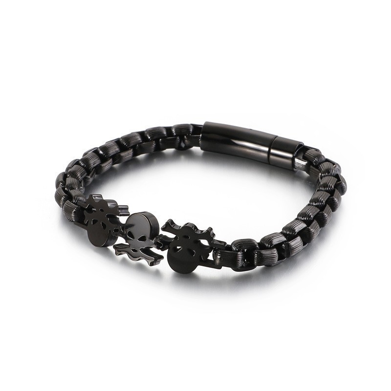 Mode Street Style Hip-Hop Schedel Heren Titanium Armband