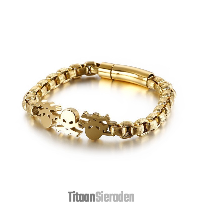 Mode Street Style Hip-Hop Schedel Heren Titanium Armband Mode Street Style Hip-Hop Schedel Heren Titanium Armband