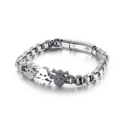 Mode Street Style Hip-Hop Schedel Heren Titanium Armbanden