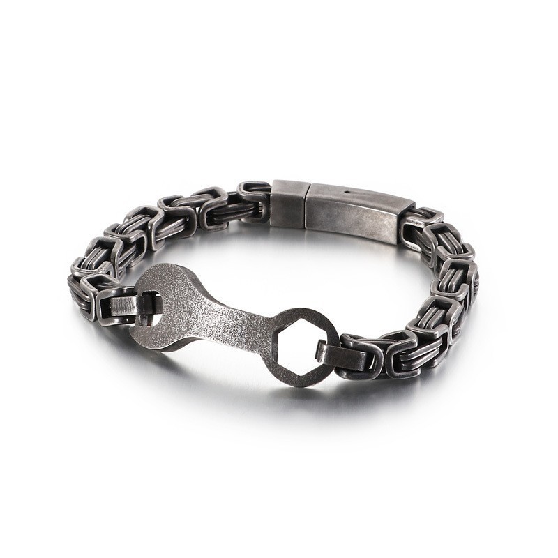 Fashion Wrench Emperor Chain Heren Titanium Armband Fashion Wrench Emperor Chain Heren Titanium Armband