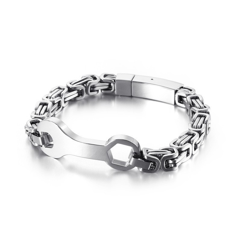 Fashion Wrench Emperor Chain Heren Titanium Armband Fashion Wrench Emperor Chain Heren Titanium Armband