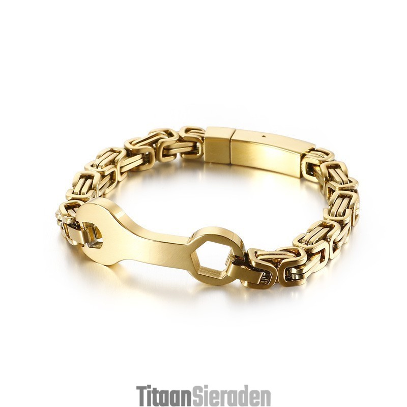 Fashion Wrench Emperor Chain Heren Titanium Armband Fashion Wrench Emperor Chain Heren Titanium Armband