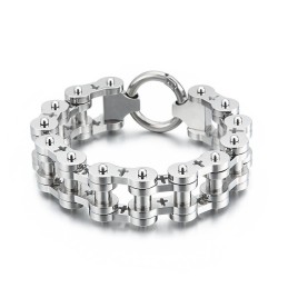 Rock Hip-Hop Hollow Cross Titanium Herenfietsarmband