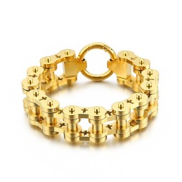 Rock Hip-Hop Hollow Cross Titanium Herenfietsarmband