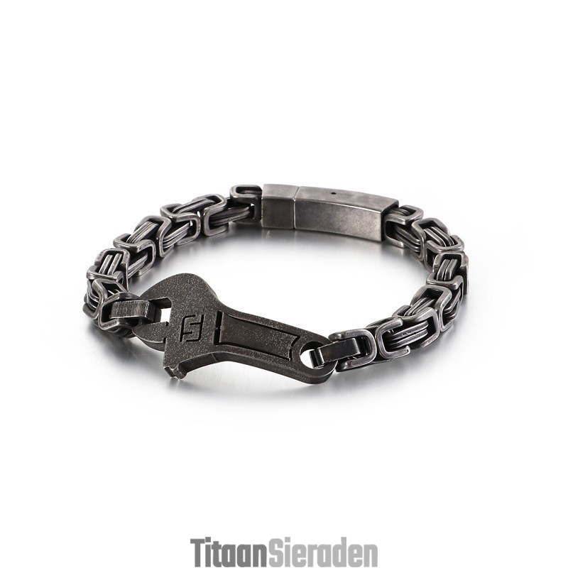 Cool Wrench Back To The Curved Plate Heren Titanium Armband