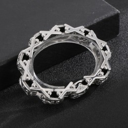 Coole, Bloemenvormige, Holle Titanium Armband Voor Heren