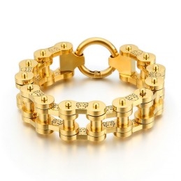 Mode Rock Hip-Hop Stijl Piratenpatroon Titanium Fietsarmband Voor Heren