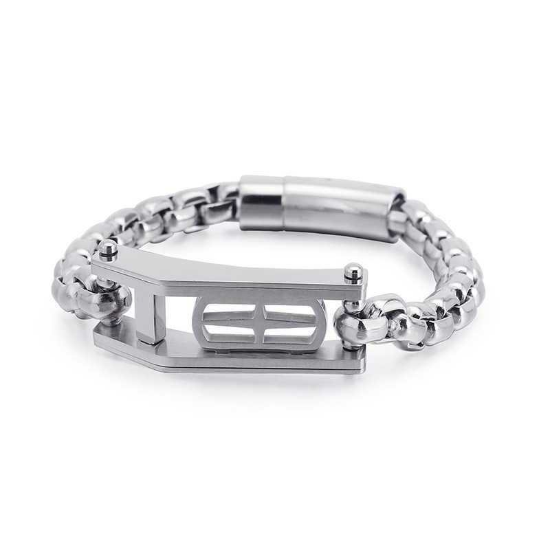 Rock Hip-Hop Cross Hollow Square Titanium Armband Voor Heren Rock Hip-Hop Cross Hollow Square Titanium Armband Voor Heren