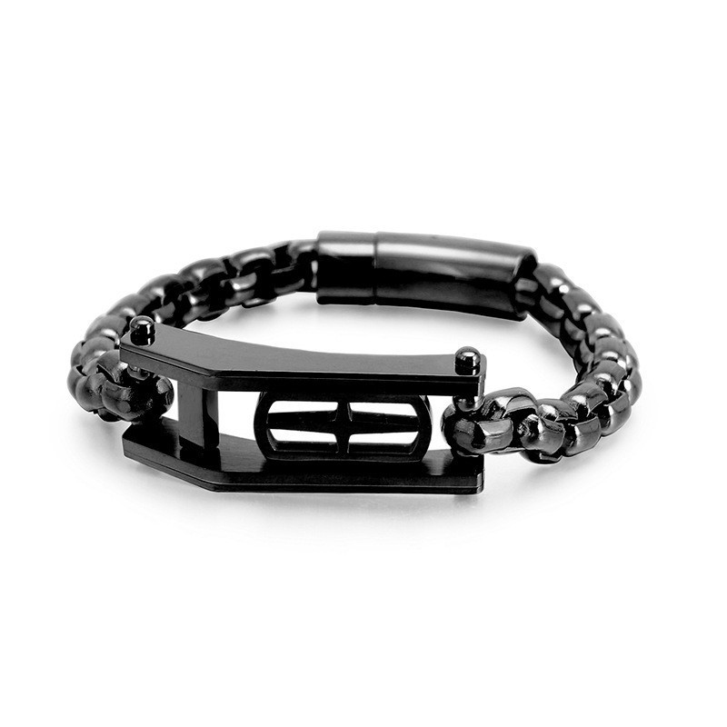 Rock Hip-Hop Cross Hollow Square Titanium Armband Voor Heren Rock Hip-Hop Cross Hollow Square Titanium Armband Voor Heren