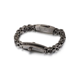 Titanium Armband Met Gebogen Kruis Voor Heren