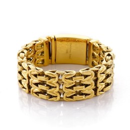 V-Vormige Holle Titanium Armband Voor Heren