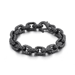 Mode Polka Dot Titanium Armband Voor Heren