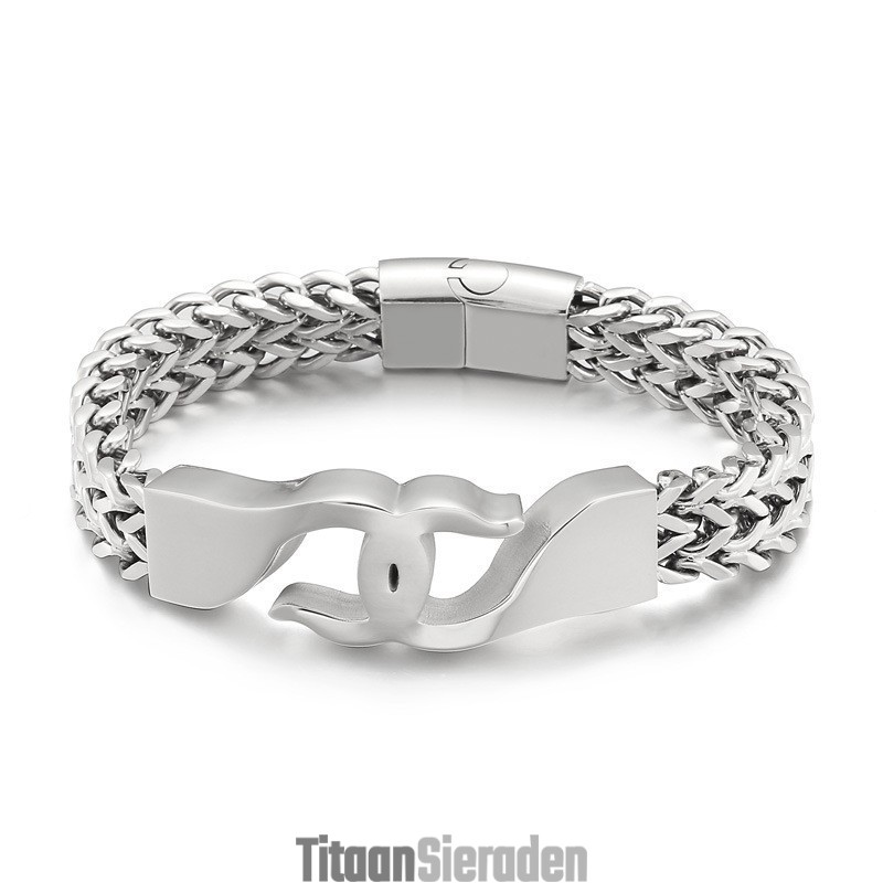 Titanium Armband Met Kruishaak Voor Heren Met Accessoires Titanium Armband Met Kruishaak Voor Heren Met Accessoires