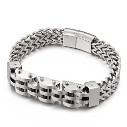 Dubbellaagse Dubbele Rij Titanium Armband Voor Heren