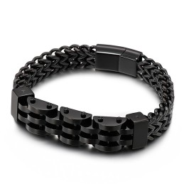 Dubbellaagse Dubbele Rij Titanium Armband Voor Heren