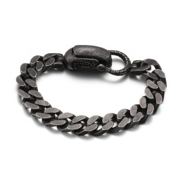 Chique Cubaanse Titanium Armband Voor Heren