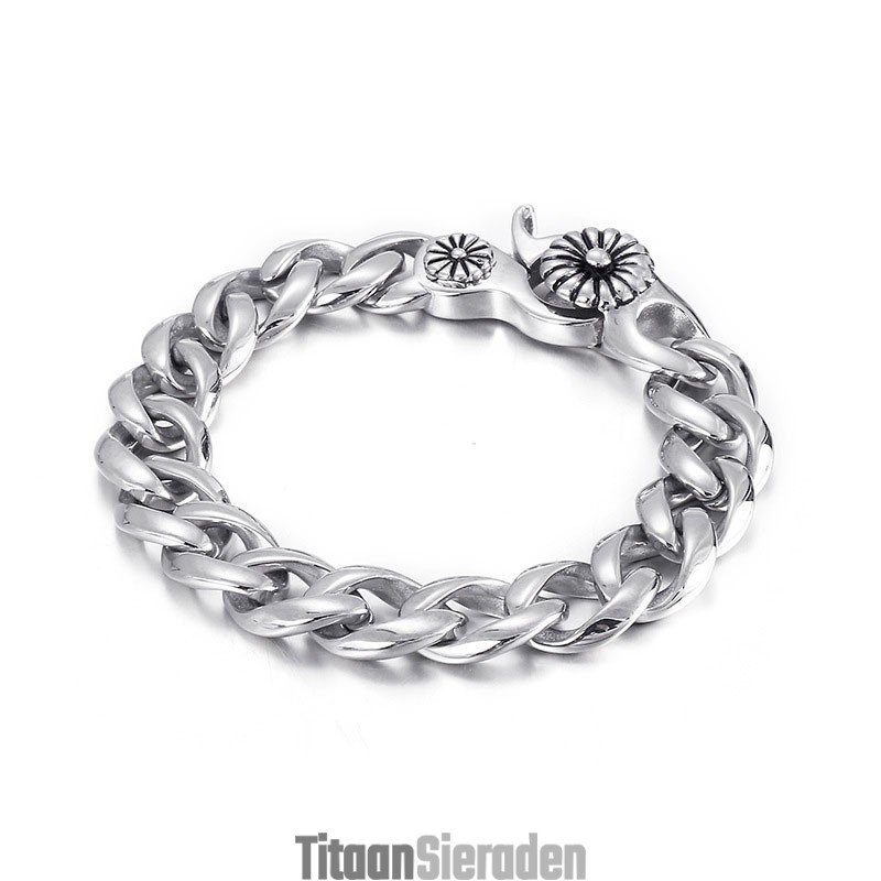 Populaire Chique Stijl Titanium Armband Met Slakkengesp Voor Heren Populaire Chique Stijl Titanium Armband Met Slakkengesp Voor Heren