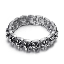 Ghost Cross Skull Heren Titanium Armband