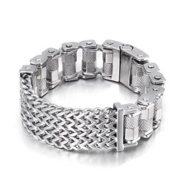 Populaire Heren Titanium Bikerband Met Stalen Band