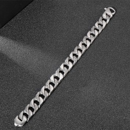 Coole Titanium Herenarmband Met Slangenpatroon