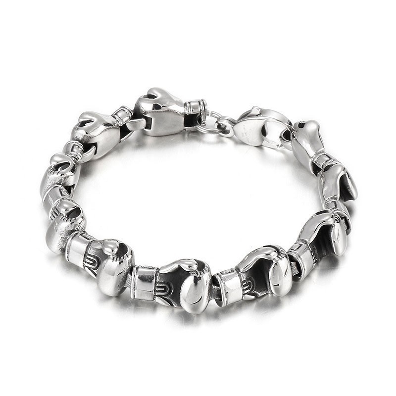 Coole Hip Hop Boks Titanium Armband Voor Heren