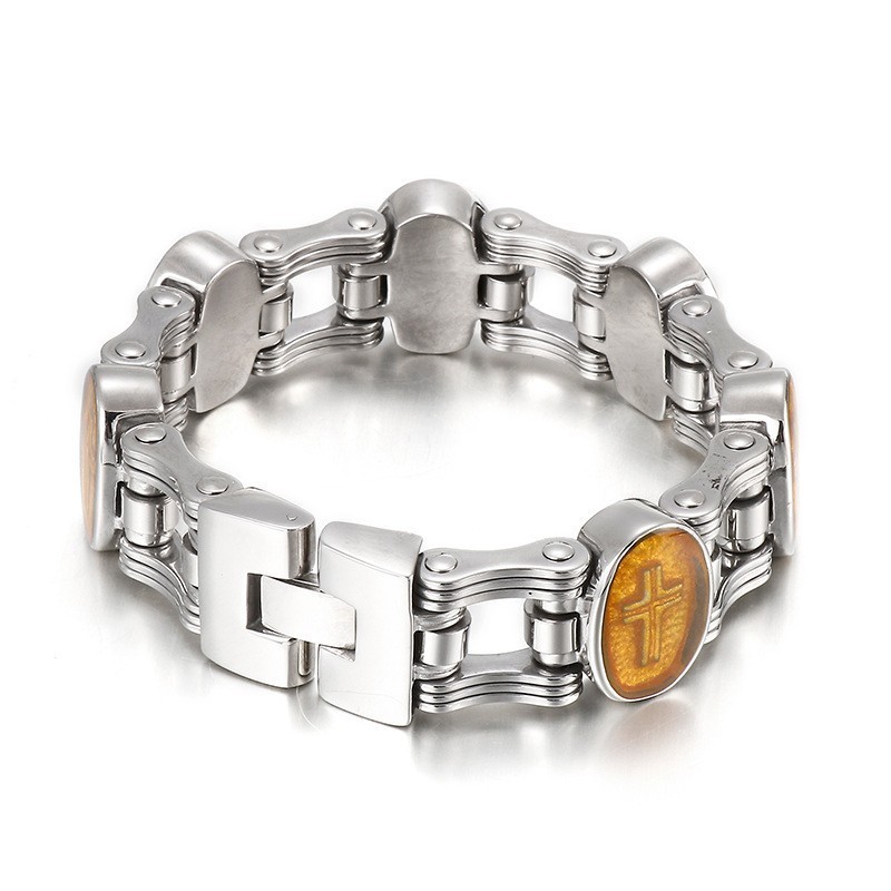 Street Fashion Cross Bicycle Heren Titanium Armband