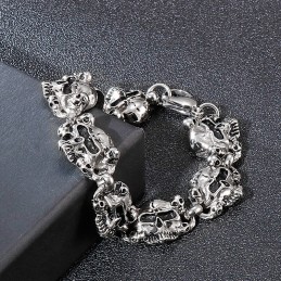 Populaire Mode Schedelhoofd Spookhoofd Titanium Armband Voor Heren