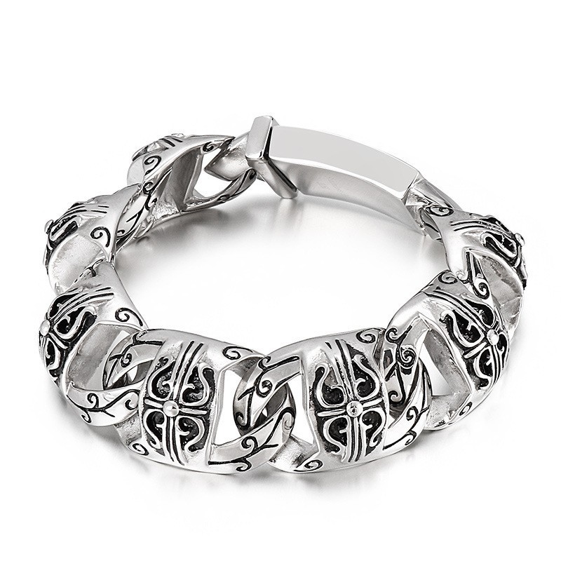 Cool Skull Heren Titanium Armband Cool Skull Heren Titanium Armband