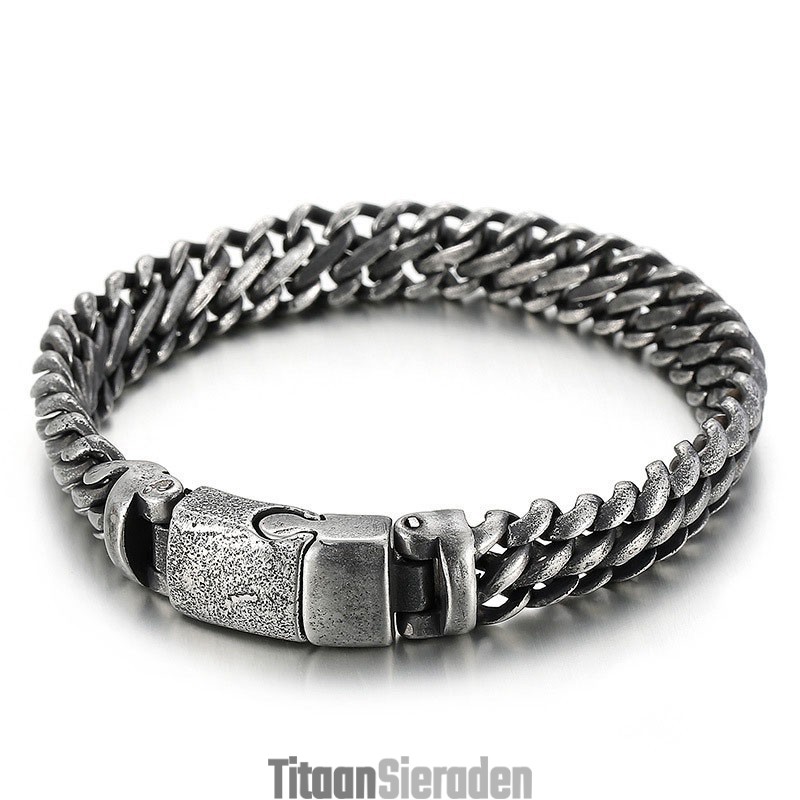 Coole, Eenvoudige Mesh Titanium Drukknoop Armband Voor Heren Coole, Eenvoudige Mesh Titanium Drukknoop Armband Voor Heren