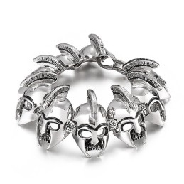 Coole General Warrior Head Titanium Armband Voor Heren