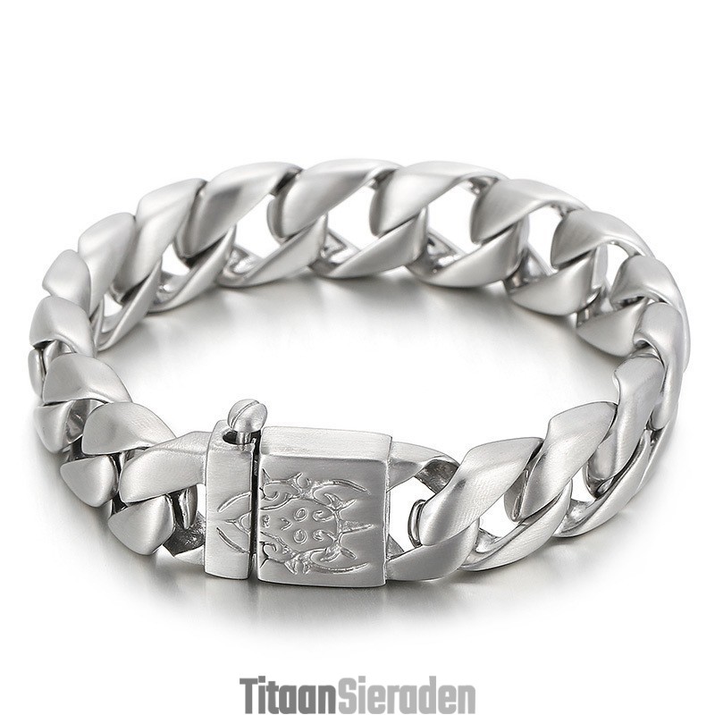 Mode Hoogtepunten Hip-Hop Titanium Herenarmband Van Volledig Staal