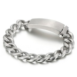 Street Cool Titanium Herenarmband Met Zandkleurige Afwerking