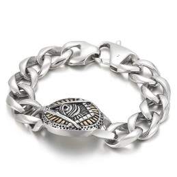 Titanium Schedel Herenarmband