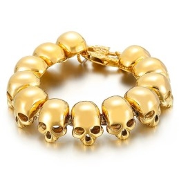 Tide Herenmode Titanium Armbanden Voor Heren Schedel Armbanden