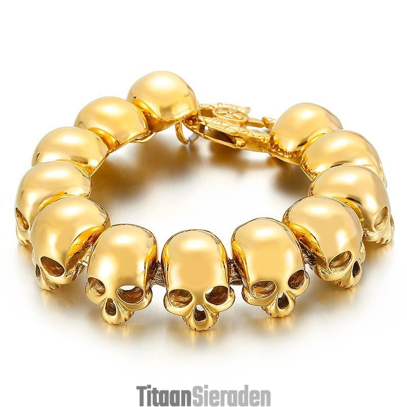 Tide Herenmode Titanium Armbanden Voor Heren Schedel Armbanden Tide Herenmode Titanium Armbanden Voor Heren Schedel Armbanden