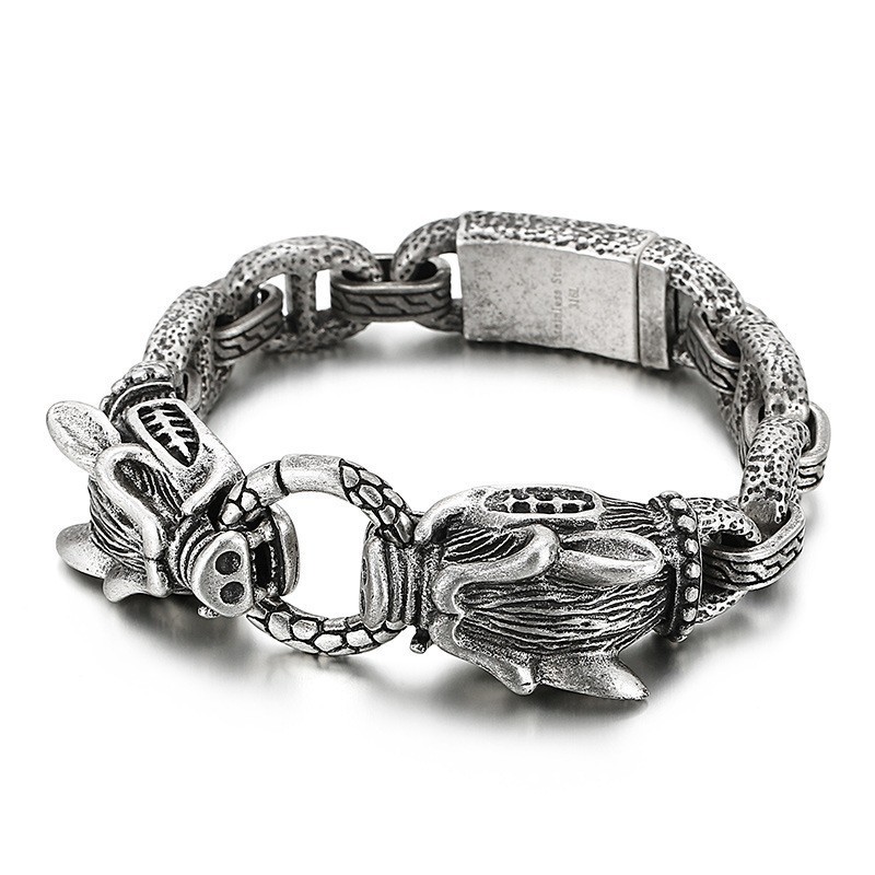 Chique Stijl Armband Titanium Everzwijn Armband Voor Heren Chique Stijl Armband Titanium Everzwijn Armband Voor Heren