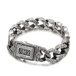 Chique Heren Casting Charm Titanium Armband