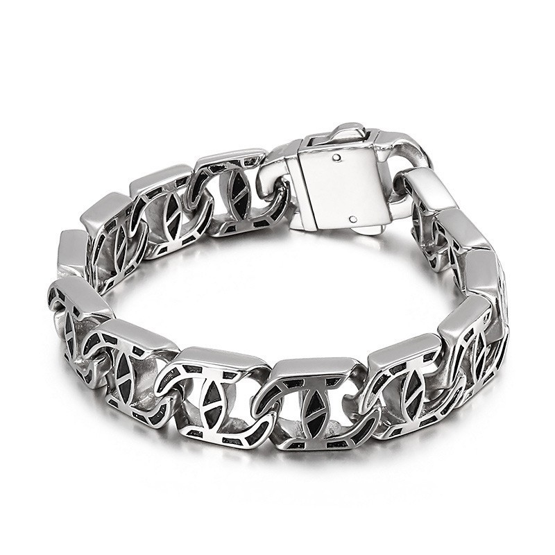 Chique Heren Casting Charm Titanium Armband