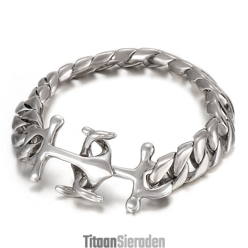 Titanium Chic Wind Boat Anchor Herenarmband Accessoires Titanium Chic Wind Boat Anchor Herenarmband Accessoires