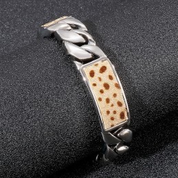Tide Herenmode Hand Sieraden Bloem Luipaard Print Knoop Titanium Armband