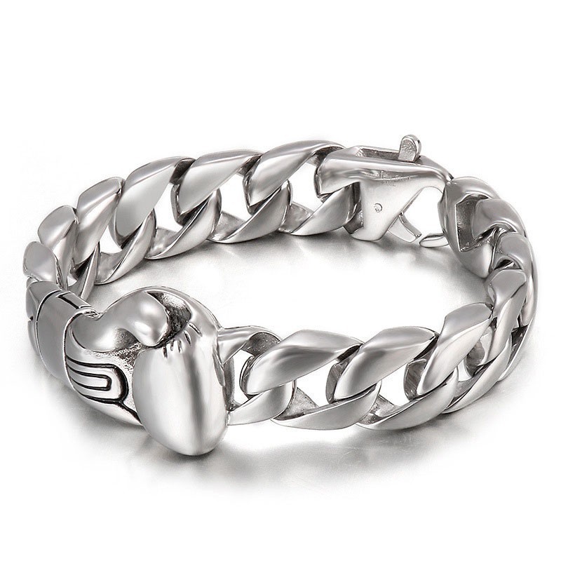 Chic Style Tide Heren Bokshandschoenen Titanium Sieraden