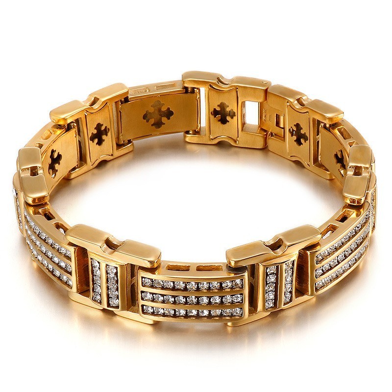 Mode Titanium Herenarmbanden Met Diamanten Mode Titanium Herenarmbanden Met Diamanten